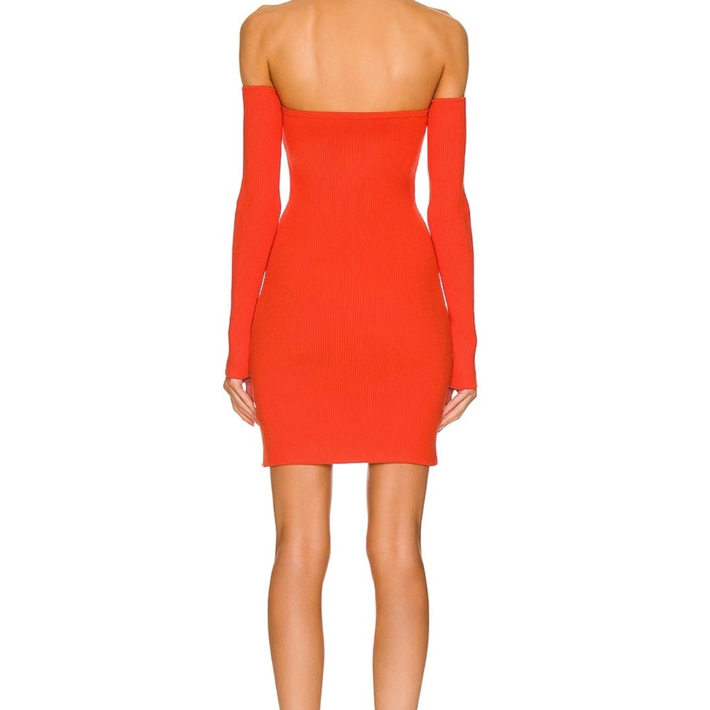 Helmut Lang contour Mini dress Orange